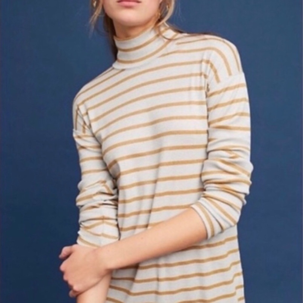 Anthropology Vanessa Virginia Metallic Striped Top